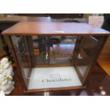Glass table top display cabinet