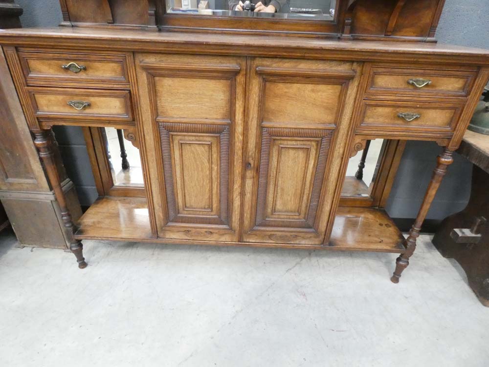 Walnut edwardian mirror back sideboard - Image 4 of 4