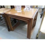 Teak nest of 3 tables