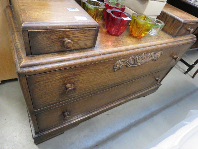 1950s oak dressing chest - Image 2 of 3