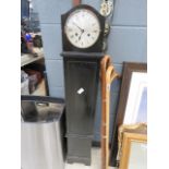 Grand daughter clock in black painted case