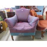 Upholstered victorian armchair
