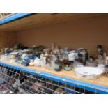 Large quantity of house hold crockery, studio pottery, crested ware, figure of churchill, hadlergh