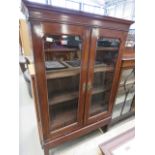 Glazed victorian china cabinet on stand