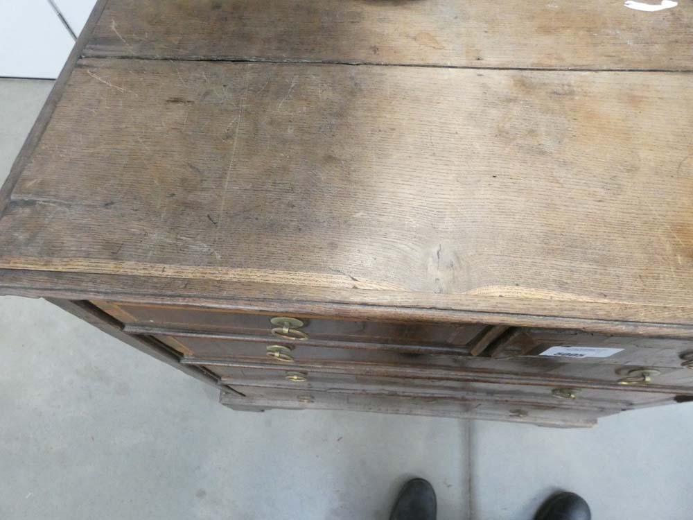 Georgian oak chest of 2 over 3 drawers - Image 2 of 2
