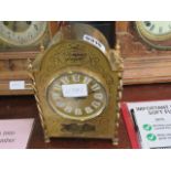 Brass dome topped mantle clock