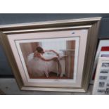 Framed and glazed print of a ballerina