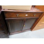 Reproduction mahogany sideboard, single drawer and cupboard under