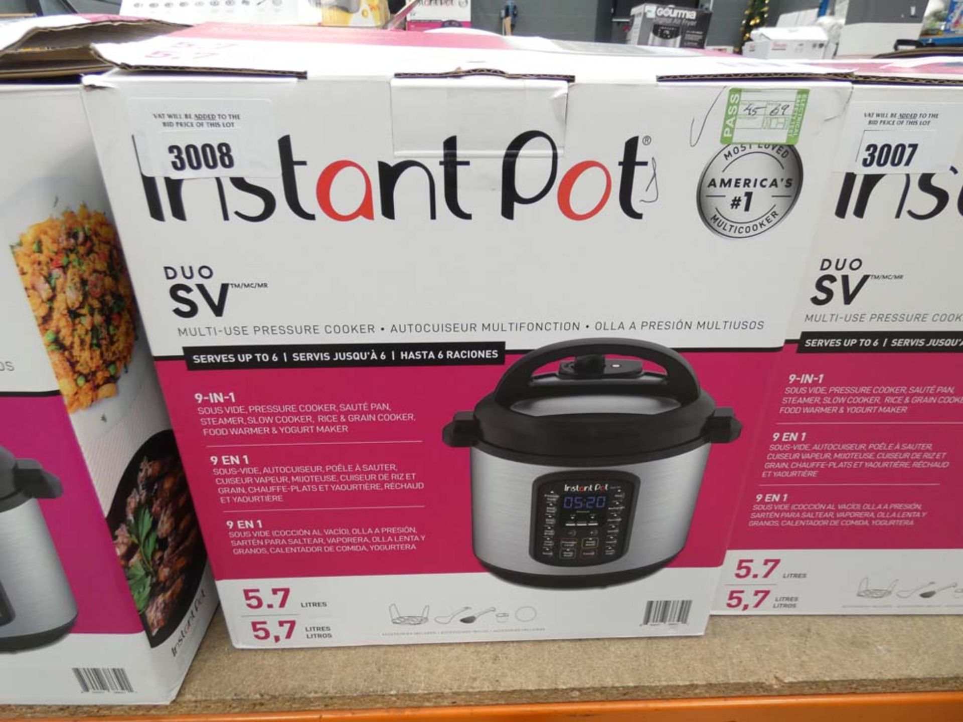 (TN69) Boxed instant pot multi use pressure cooker - Image 4 of 4