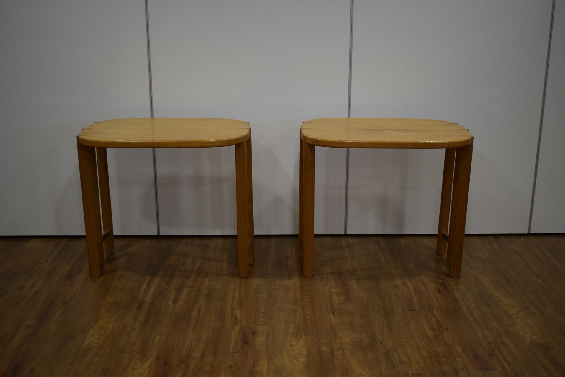 A 1983 conference suite in sweet chestnut including a twin pedestal table, 382 x 177 cm, - Image 8 of 14