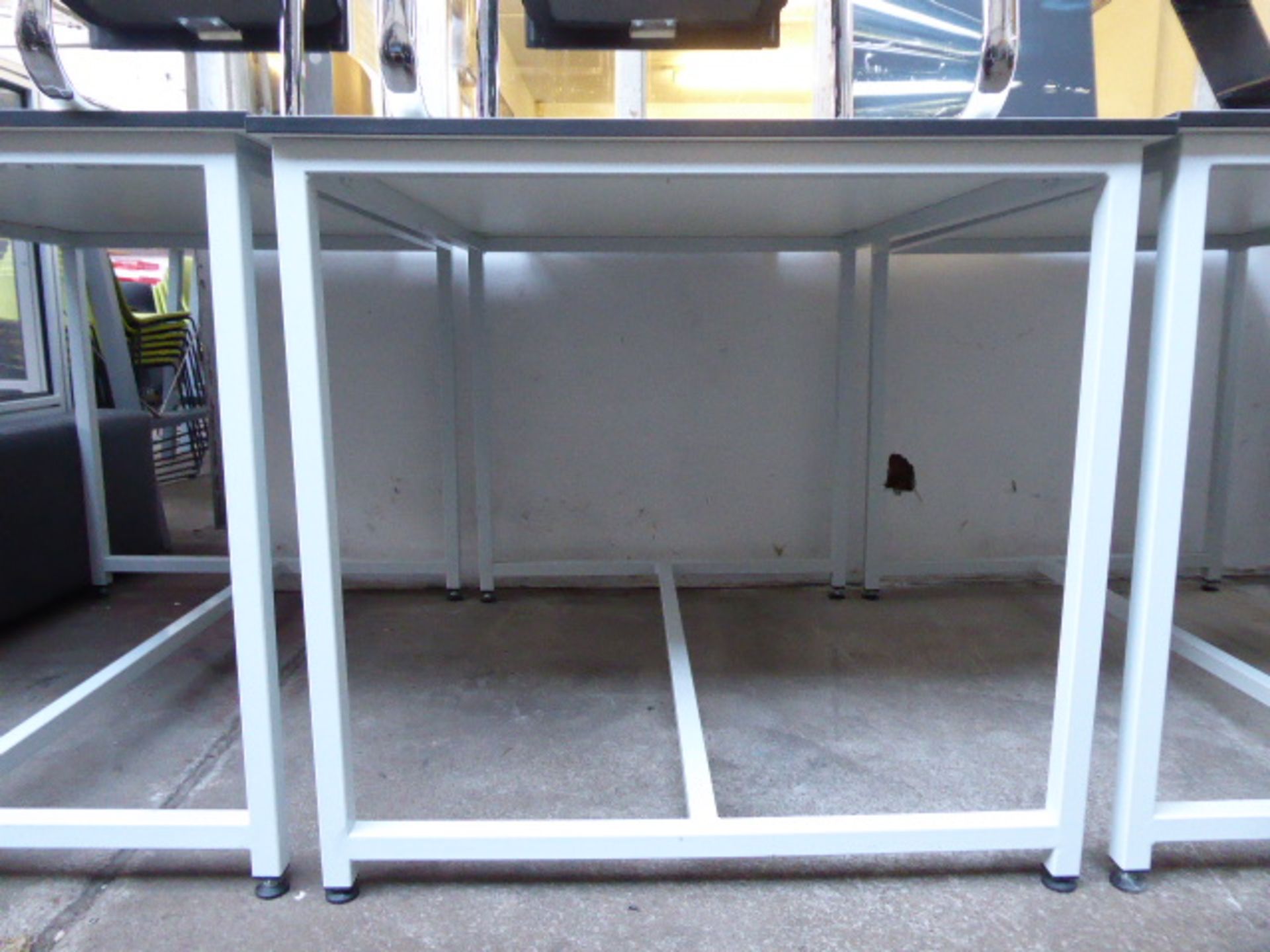 120cm x 90cm white top metal frame table - Image 3 of 3