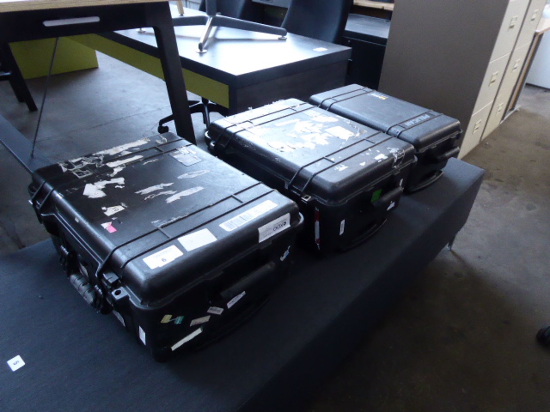 3 heavy duty Pelican travel cases