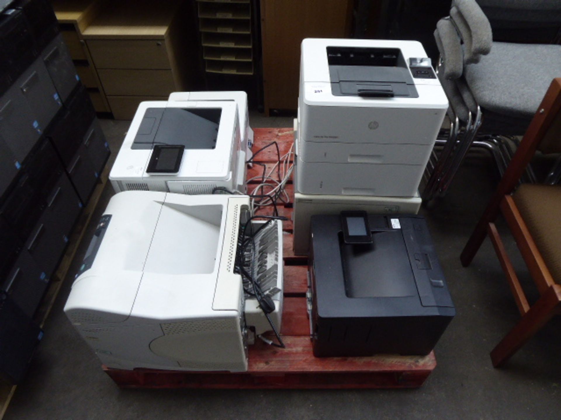 7 assorted HP laserjet printers