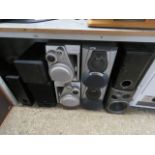 9 various speakers incl. Aiwa, LG, Kenwood, etc.