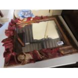 Decorative framed rectangular wall mirror