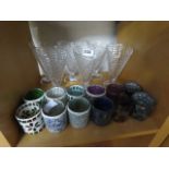 Quantity of small decorative candle holders and modern glassware