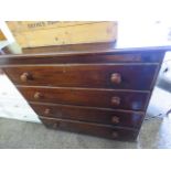 Victorian mahogany chest of 4 drawers