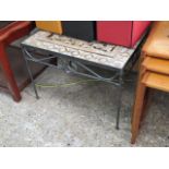 (2094) Ornate metal coffee table