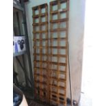 (1121,2) 4 single wooden trellis panels, 1'x6'