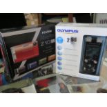 (2196) Olympus voice recorder and Fujifilm camera