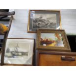 3 various framed pictures