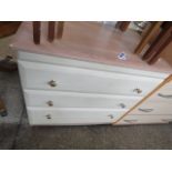 Modern 2 tone chest of 3 drawers