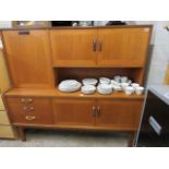 Mid century teak G-Plan sideboard with cupboards over