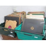 2 crates of vinyl records