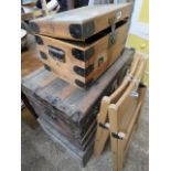 Stack of 3 twin handled crates