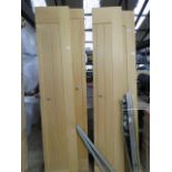 Pair of bifolding wooden doors