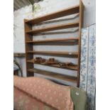 Pine open front bookcase