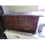 Small hardwood multi drawer chest