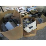 (2442) 4 various sized boxes of cabling and accessories