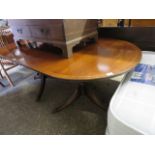 Twin pedestal extending dining table