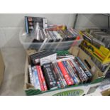 2 boxes of DVDs