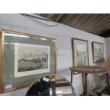 3 framed and glazed sporting prints
