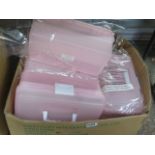 Box of pink plastic jewellery boxes