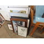 Collection of framed and glazed pictures and prints