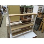 Beech and white painted hanging plate rack