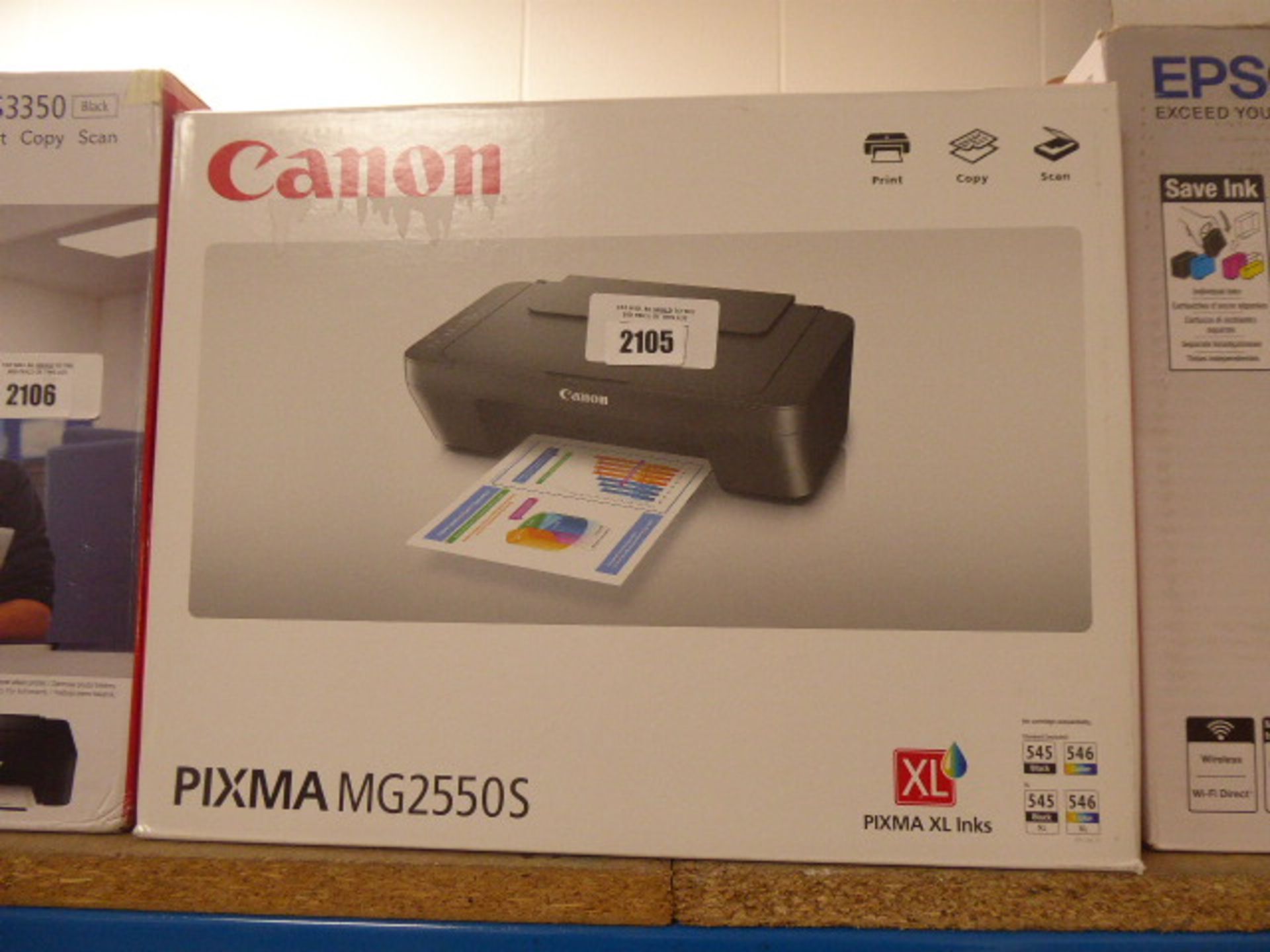 Canon Pixma MG 2550S all in one printer in box