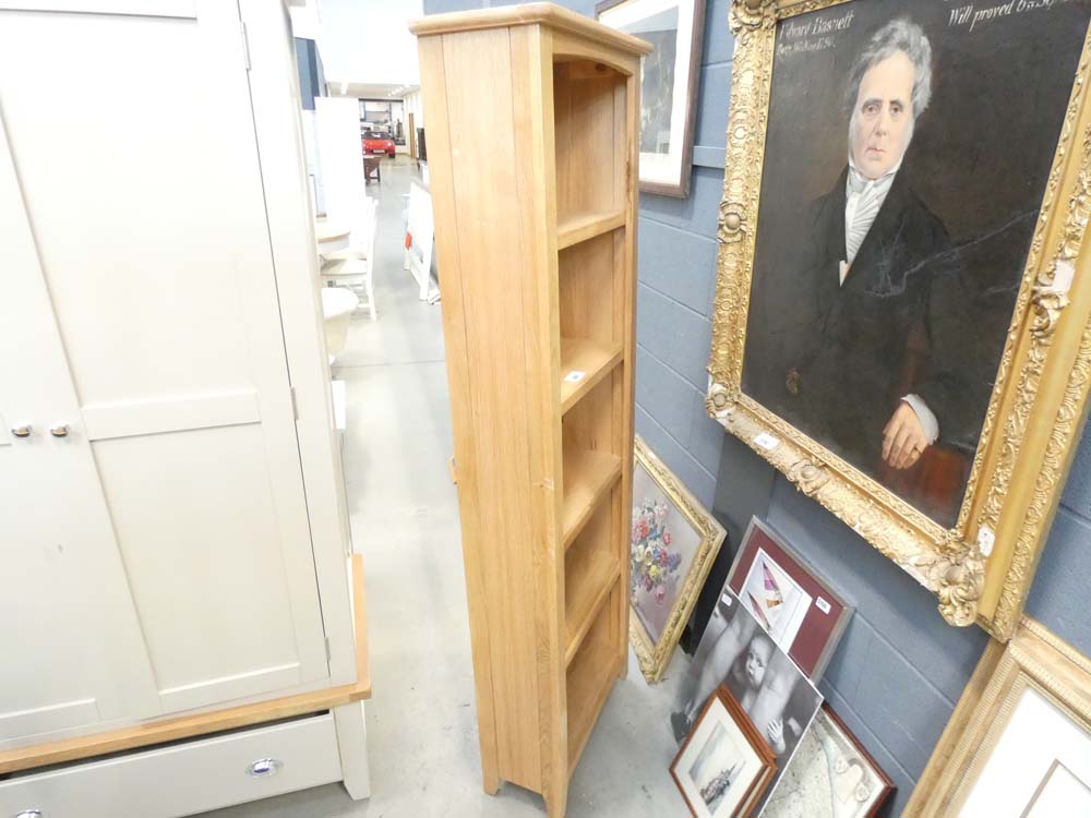 Gloucester Oak Tall Narrow Bookcase (30) - Image 2 of 5