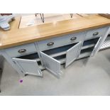 Hampshire Grey Painted Oak 4 Door Sideboard (48)