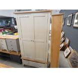 Suffolk Grey Painted Oak Gents Wardrobe (1)