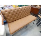 Industrial Tan 140cm Studded Back Bench (20)