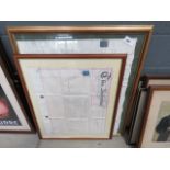 3 framed and glazed Indentures