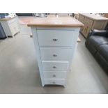 1044 Gloucester White Painted Oak 5 Drawer Tallboy (14)