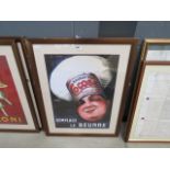 5018 & 5019 - A pair of framed and glazed French butter advertising posters