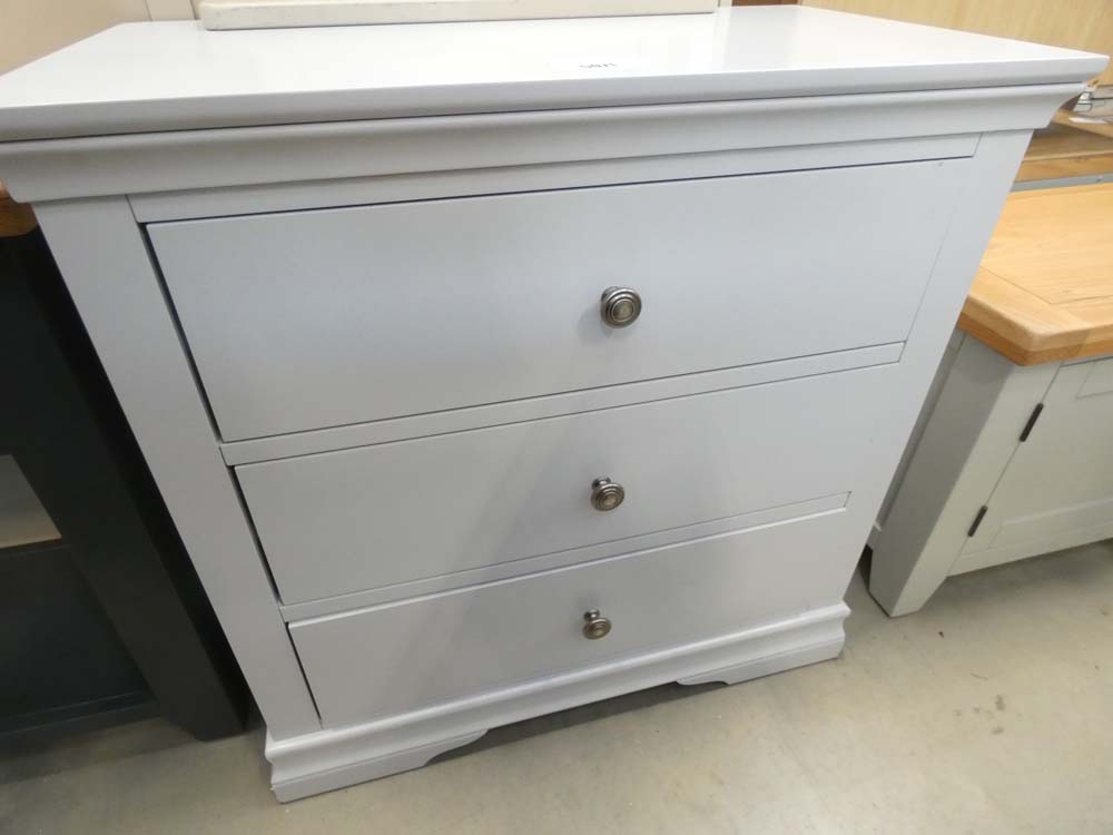 Florence Grey Painted 3 Drawer Chest (7)