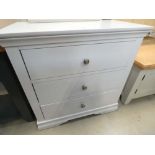 Florence Grey Painted 3 Drawer Chest (7)