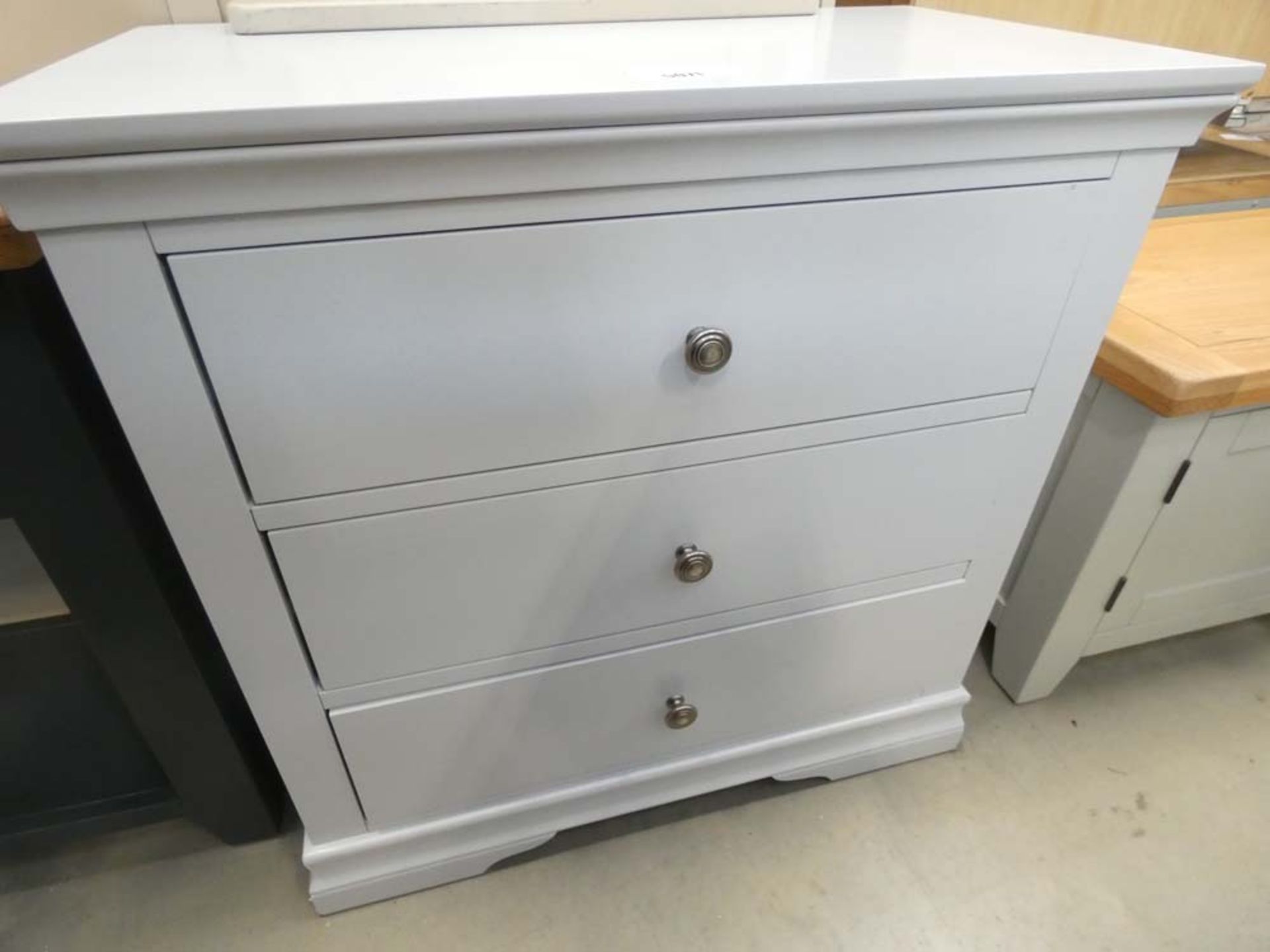Florence Grey Painted 3 Drawer Chest (7)